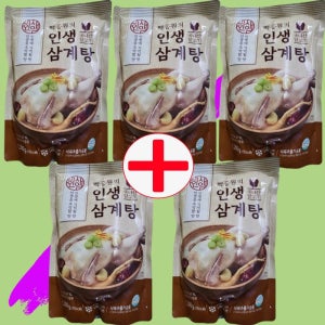 백종원의 인생 삼계탕 1.2kg 5팩 홈쇼핑 초복 복날 냉동 밀키트