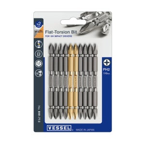 베셀 토션비트세트 플랫 PH2x110mm 10pcs BW-713