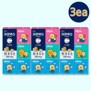 크리넥스 디럭스 미니 미용티슈 카카오프렌즈 230매, 18개