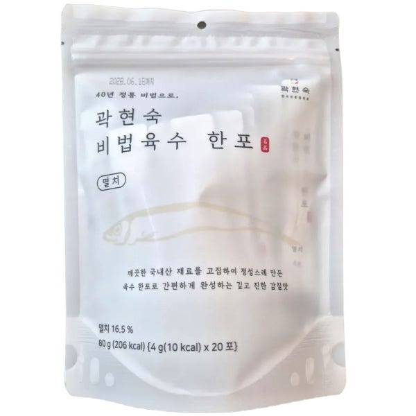곽현숙 비법육수한포 (멸치) [4g X 20포] 1봉