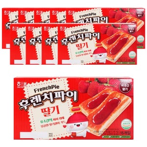 해태제과 후렌치파이 딸기 13g, 15개입, 10개