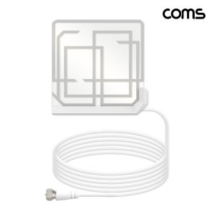 Coms 디지털 TV 실내용 안테나 수신기 정사각형 지상파 방송 FHD GK401