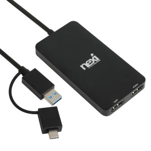 NNX1316 USB 3.0 A to 듀얼 HDMI 컨버터 4K 30Hz 복제 확장 C타입 변환잭