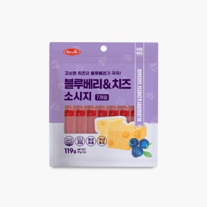 바우와우 강아지 소시지 블루베리 콘 치즈 2종 119g