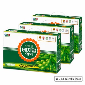 정식품 담백한 베지밀A 두유 선물용 190ml x 72팩