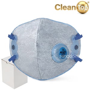 (10매입) 국산 Cleantop 1급 보형물 방진마스크 안면부여과식 C750V 배기밸브