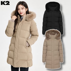 K2 역시즌 롱패딩 구스다운 앨리스 폭스퍼 자켓 여성