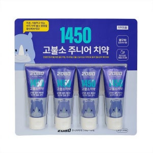 트레이더스 2080 고불소 주니어 키즈 치약 80g X 4입