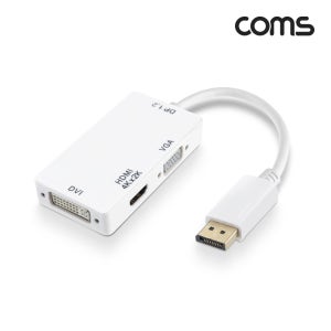 디스플레이포트 DP to HDMI DVI VGA 3in1 멀티 변환 컨버터 4K 모니터 젠더