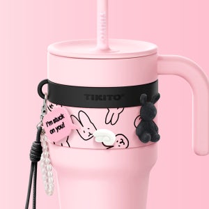 티키토 스위치 대용량 텀블러 버니 앤 크림 에디션 650ml, 핑크