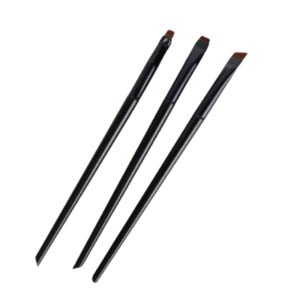 삼각존 애교살브러쉬 3개입 15cm 미니멀 슬림 휴대용 화장도구 원룸 소형수납 붓