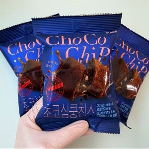 초코심쿵칩스 3+1(낱개증정)젠슨황 HBM 칩스 초코버전 손에묻지 않는 진한 쵸코스낵