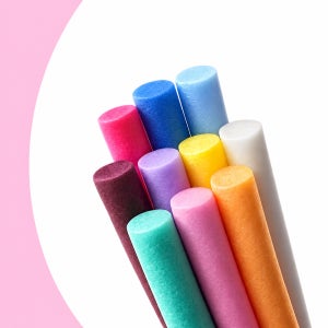 백업 3cm x 50cm 10색 혼합 스펀지막대 원형 막대