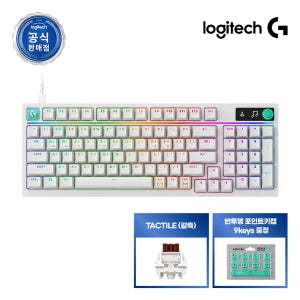 [포인트키캡증정] 로지텍코리아 공식 G316 X 98 8K 게이밍 키보드 화이트, 갈축