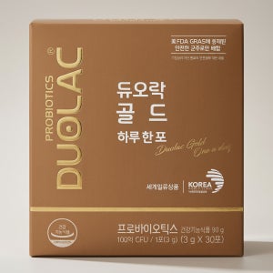 듀오락 골드 하루한포 프로바이오틱스 장 건강 유산균 30포 1박스