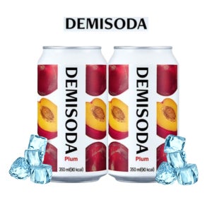 데미소다 자두 350ml 24개 뚱캔 탄산 음료수 자두, 350ml, 12개