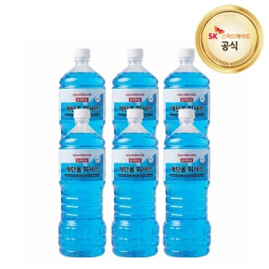 SK스피드메이트 프리미엄 에탄올 워셔액 피치향 1.8L 6개입 차량용 자동차 세정제 유리 코팅
