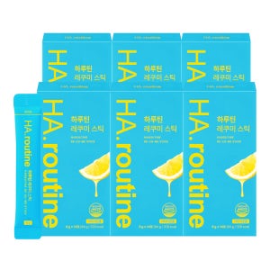하루틴 물붓기 헤스페리딘 빼는 레몬 레쿠미 스틱 가벼운 하루 데일리 케어 14포, 6개
