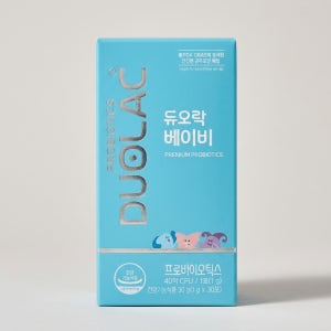 듀오락 베이비 프로바이오틱스 아기 유아 장 건강 유산균 30포 1박스