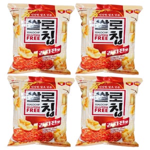 롯데 쌀로칩 김치전맛 75g X 4개
