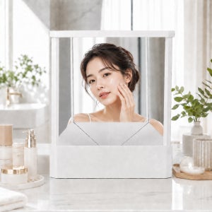 루그리 탁상 거울 화장대 스탠드 미니 책상 사무실 사각 무반전