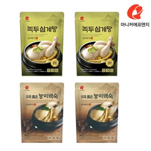 녹두 삼계탕 2개 + 5곡품은 능이백숙 (총4봉) 마니커에프앤지 냉장 백숙 삼계탕