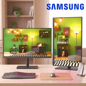 삼성 USB-C LAN포트 컴퓨터 모니터 사무용 피벗 세로 LS24F432UAKXKR 보조