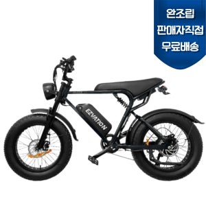 완조립도착 2026년 850W 이지베이션 슬릭LT 자토바이 팻바이크 배달용 전기자전거 48V 10Ah LG