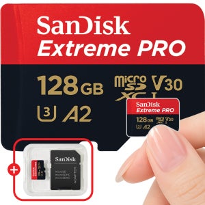 샌디스크 마이크로 SD카드 Extreme Pro QXCD 128기가 128GB 액션캠 닌텐도 블랙박스 메모리