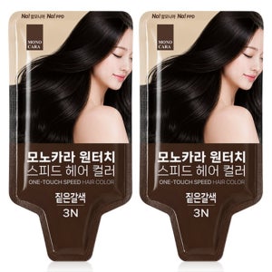 [체험 이벤트] 모노카라 셀프 새치염색약 30g 남자 여자 흰머리 새치 커버 스피드 브라운