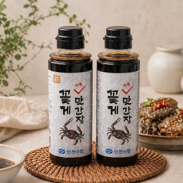 꽃게 가득 맛간장 435g 인천수협 국산 꽃게 사용 자연 발효 장기 숙성 저염 계란밥 간장