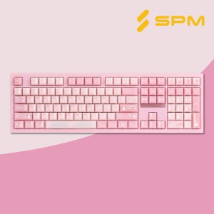 SPM 몽돌 키보드 PL108W 풀배열 딸기우유, 봉숭아축