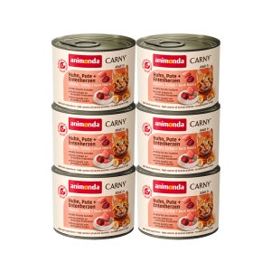 프리미엄 고양이사료 치킨+칠면조+오리심장 6개