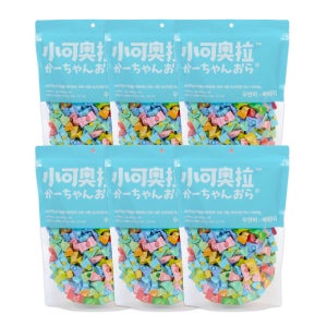 샤오커오라 사탕 무설탕 비타민C 민트향 개별포장 입가심 과일캔디 500g, 6개