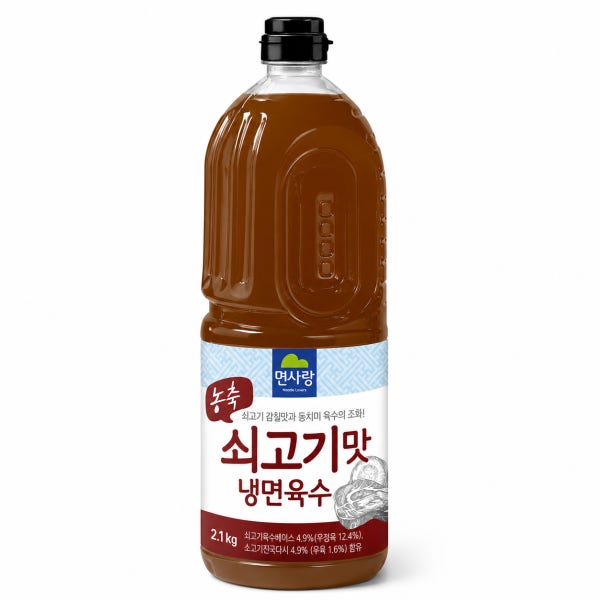 면사랑 농축 쇠고기맛 냉면육수 2.1kg