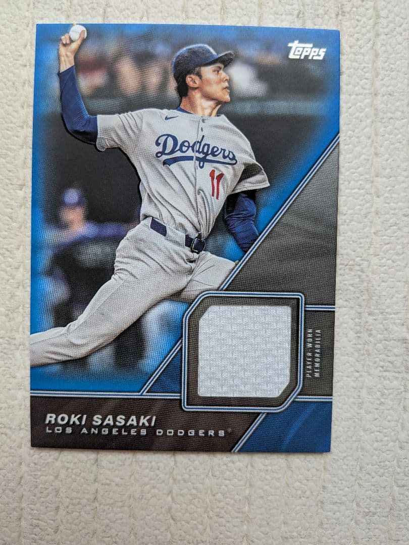 사사키 로키 Topps 레릭 저지 카드 2025 150 시리