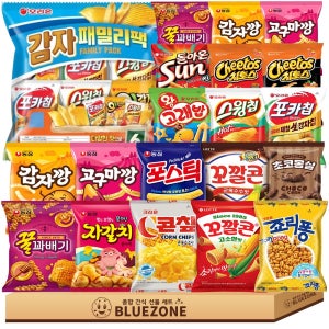 미니봉지과자세트25종 오리온감자패밀리팩6입 오리온4종 농심4종꿀자감고4종꿀고감포 롯데4종 크라운2종 초코몽실 (C-93875629962)