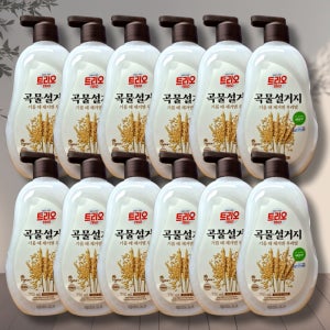 트리오 곡물설거지 곡물우리밀 주방세제 750ml 12개