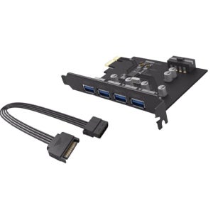 솔리드 드라이브 카드 스테이트 커패시터 확장 어댑터 USB3.0x4포트-PCIex1확장카드