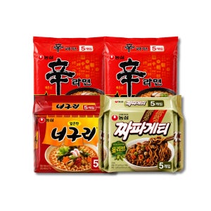 농심 신라면 10입+너구리 5입+짜파게티 5입(총20봉)