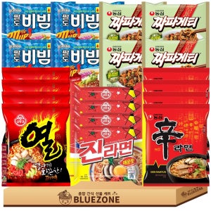 라면 세트 봉지C 신라면4 진라면매운맛4 짜파게티4 팔도비빔면4 열라면4 라면스틱4 (C-85274427224)