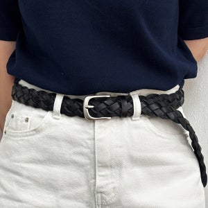 100% 소가죽 국내 제작 메쉬 꽈배기 꼬임 벨트 3091