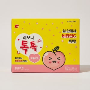 레모나 톡톡 비타민C 아이 어린이 성인 온 가족 비타민 복숭아맛 100포 1박스