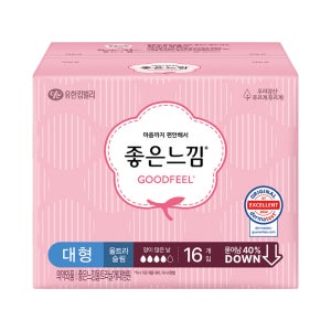 좋은느낌 오리지널 울트라슬림 날개형 대형, 16개입, 32팩
