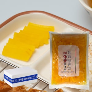 원효 냉장 서양풍 치자단무지 막대 사각 꼬마김밥 깍두기-아이스박스포장 1kg, 15개