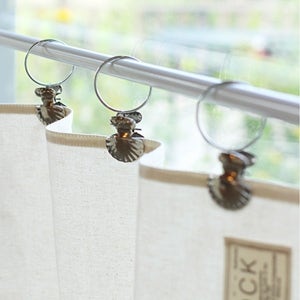 실버 쉘 커튼링집게 (지름2.5cm) 집게걸이 (8개셋트)