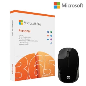 [24시자동메일발송/패키지] 마이크로소프트 365 퍼스널 1년 구독 Microsoft 365 Personal 무선 마우스 합본팩