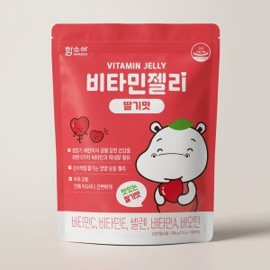 함소아 비타민젤리 딸기맛 성장기 어린이 5가지 영양소 100개 1팩