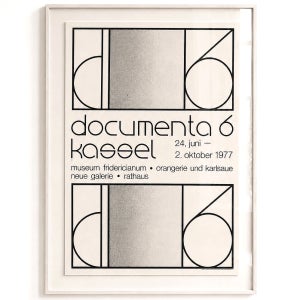 [Collectible] 카를 오스카 블라제 Karl Oskar Blase / documenta 6, 1977 전시 포스터 (액자 포함)
