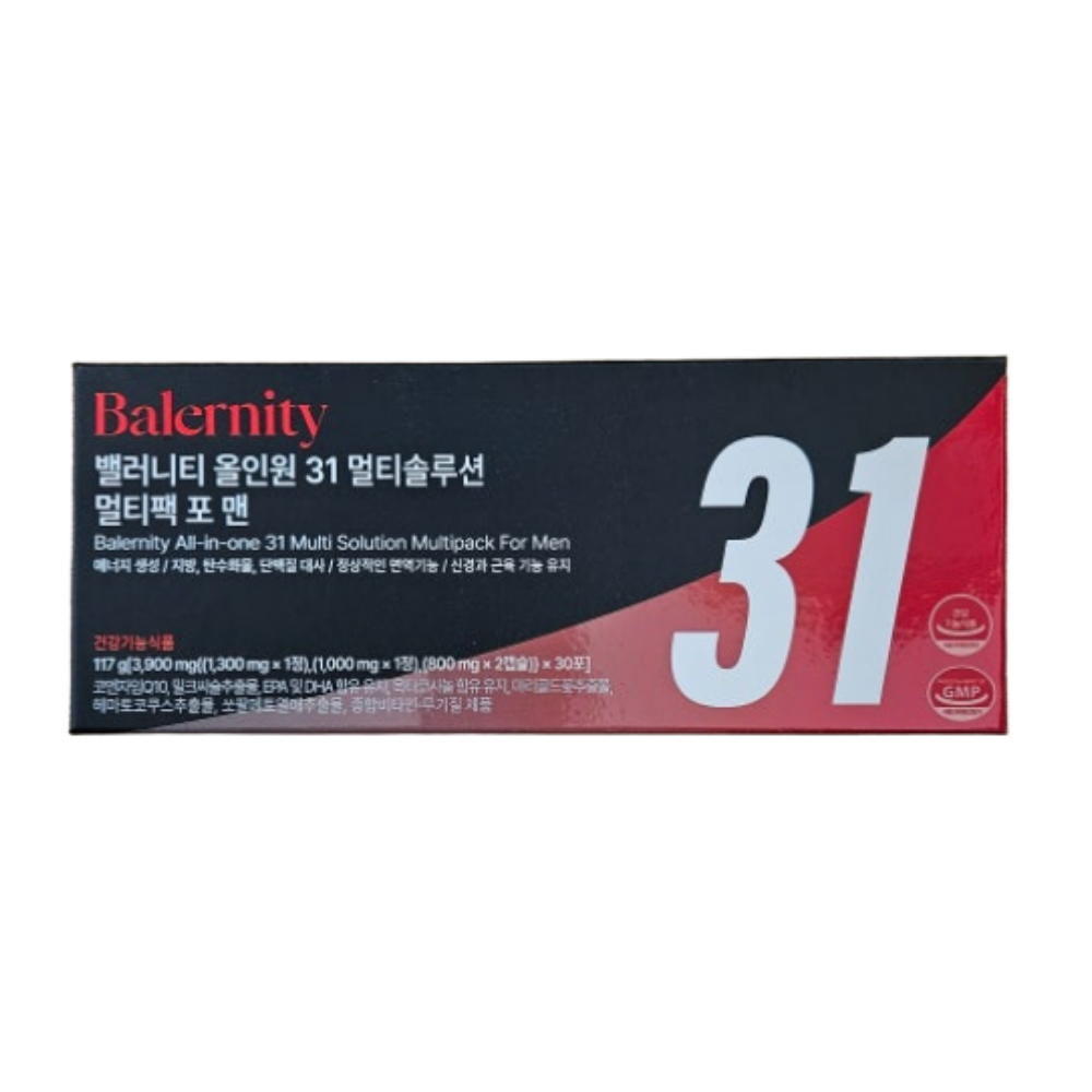 밸러니티 올인원 31 멀티솔루션 멀티팩 포 맨